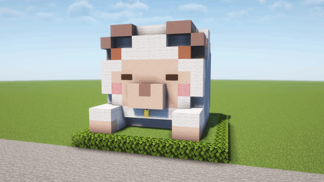 マイクラ建築:かわいい羊の家。簡単10×10。