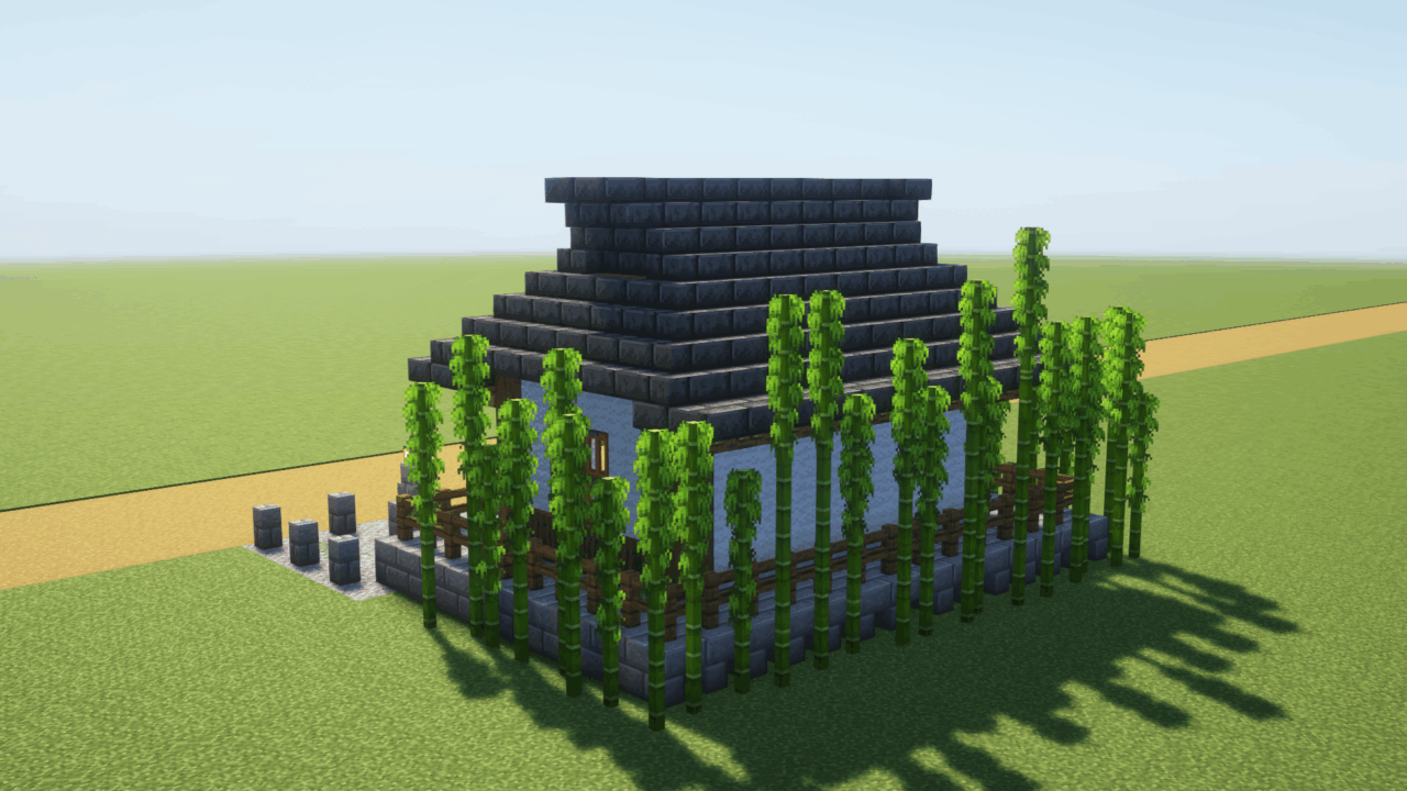 16x16のコンパクトな神社。背面から。