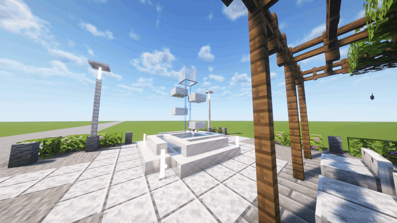 現代アート風の噴水