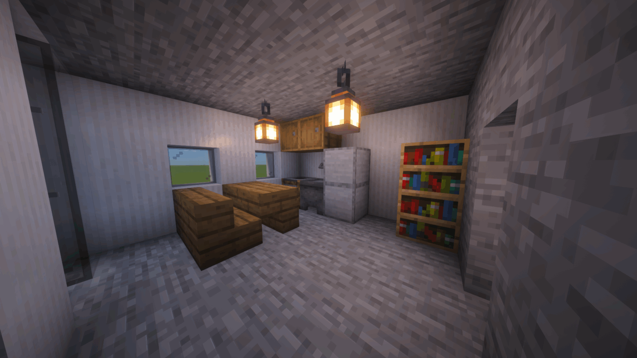 内装例。小さなキッチン。