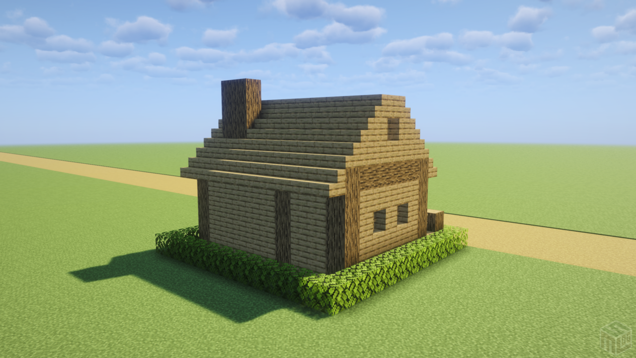 木の仮拠点。背面から