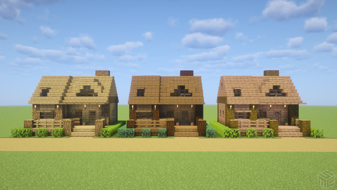 木のバリエーション例。オーク、トウヒ、ジャングル