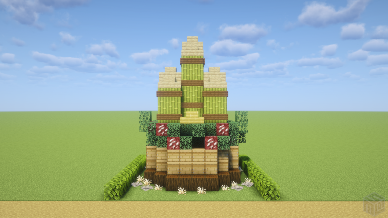 お正月の門松。正面か