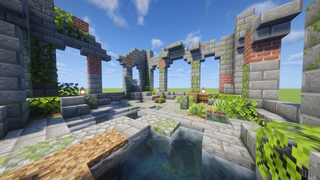 小さい廃墟の中から