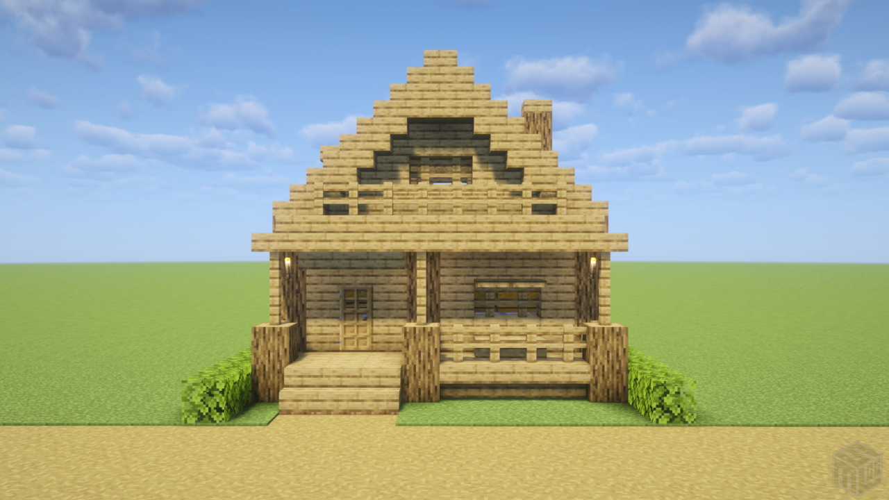 ログハウス。正面から