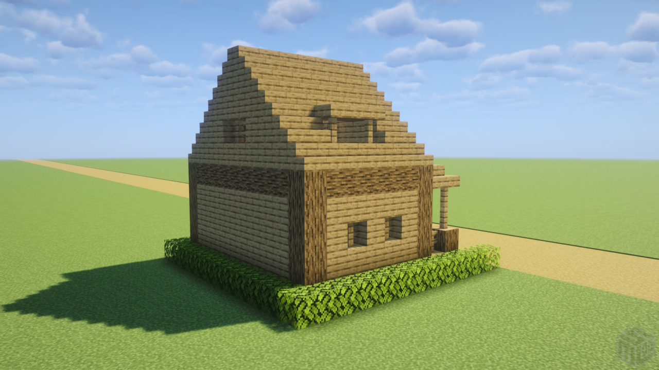 ログハウス。背面から