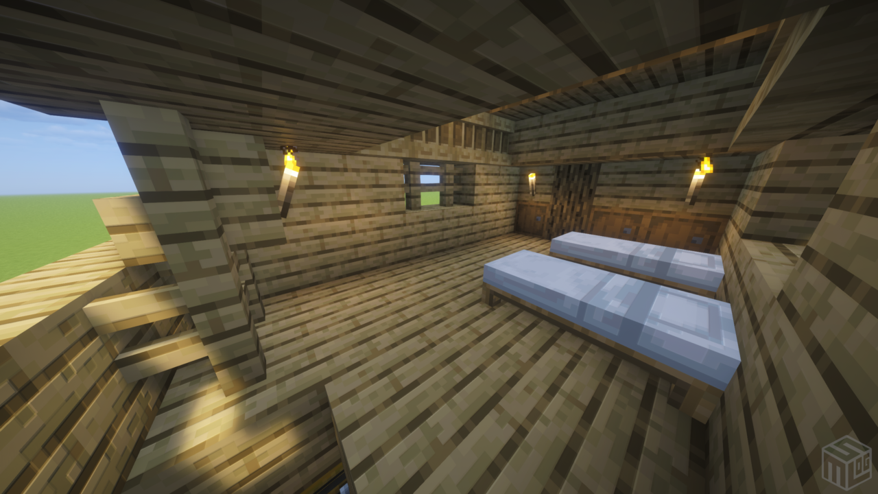 内装2階。ドーマーのある寝室