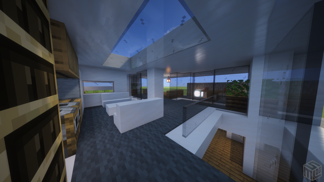 内装2階。ダイニングキッチンと寝室、ベランダ