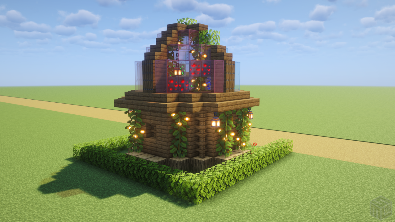 小さな植物園。背面から