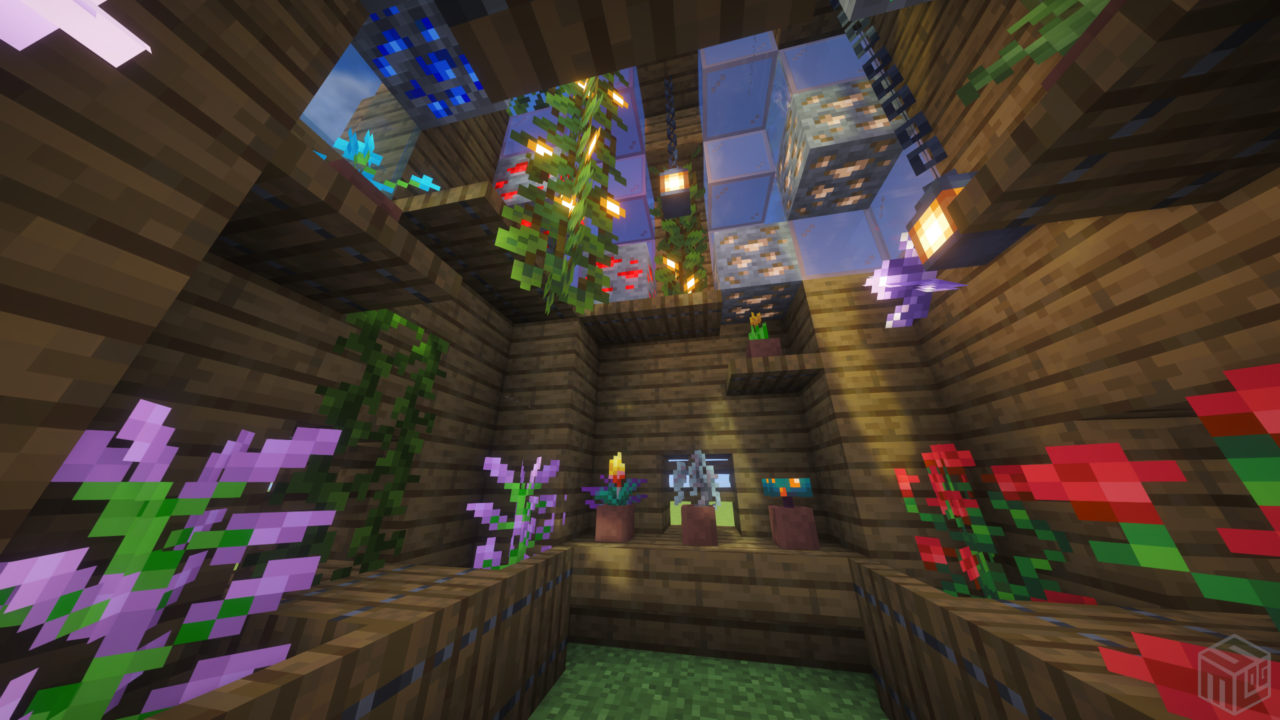 内装。花と植物