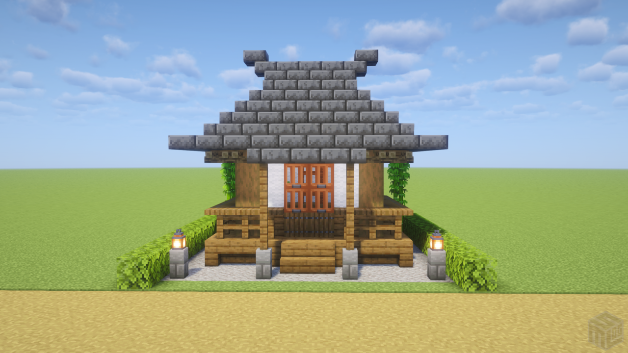 お寺のお堂。正面から