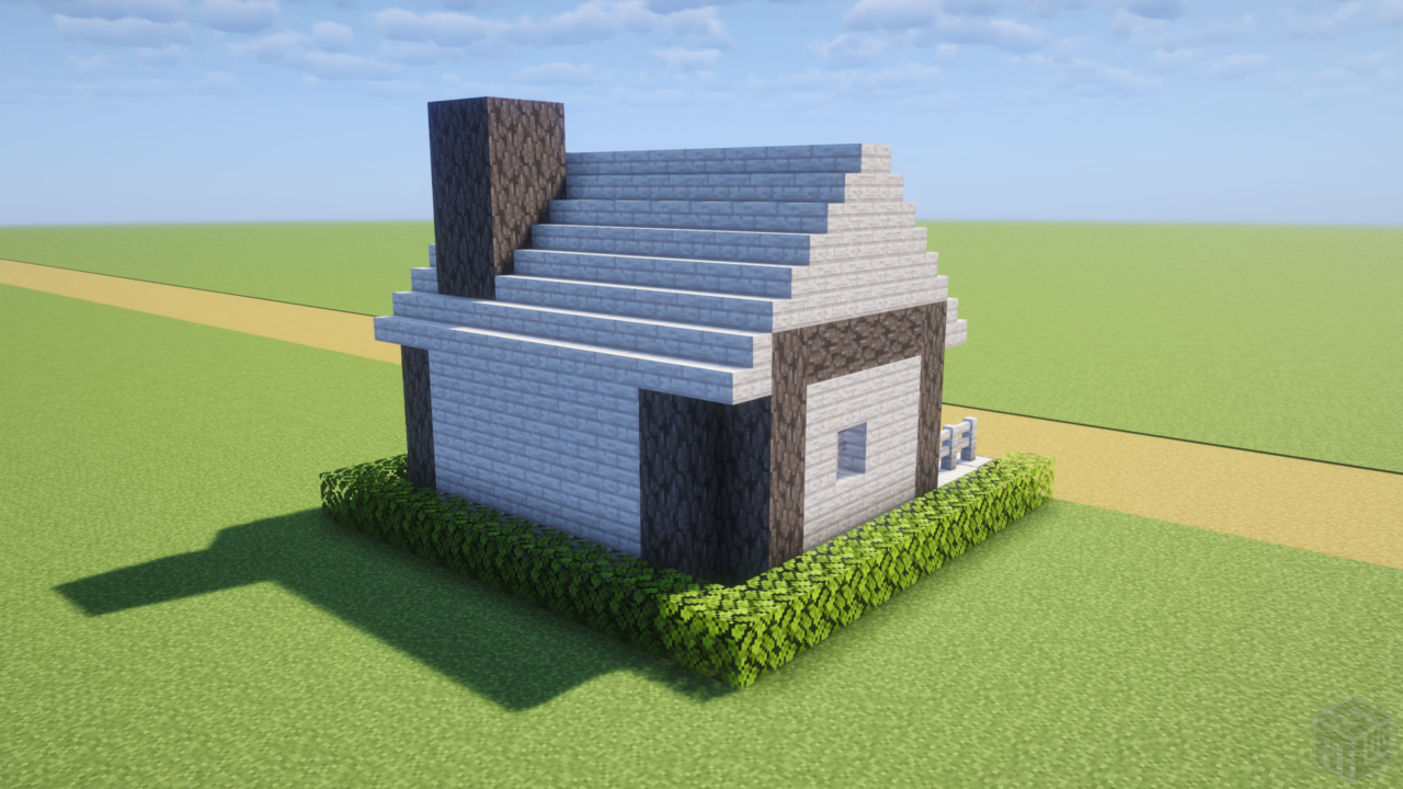 ペールオークのログハウス。背面から